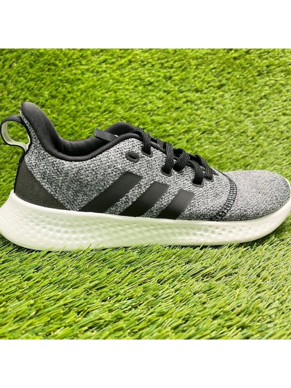 Adidas‎ Puremotion Womens Size 7.5 Gray Black Athletic Running Shoes Sneakers